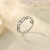 Personalized and Innovative K Gold Double-layer Round Bead Ring Women's Fashion Plain Ring Simple Index Finger Ring Jewelry Is Hot-selling