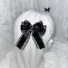 1/2Pc Heart Pendant Lace Bow Hair Clips Y2k Style Ponytail Hairpins Kawaii Gothic Hair Clips  Anime
