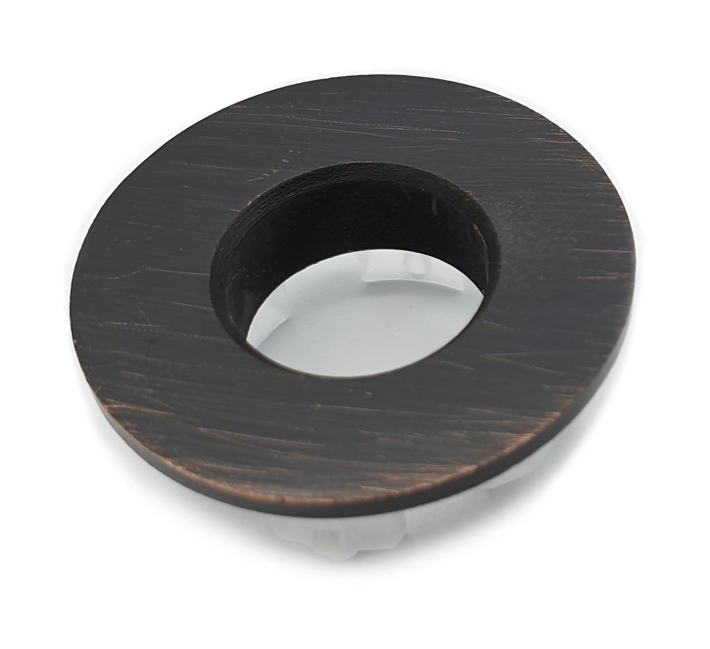 Brass Washbasin Overflow Cover, Brushed Black