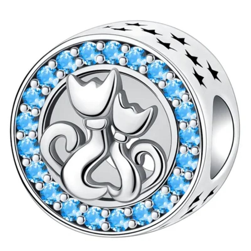 New Heart-Shaped Charms Copper Flower Forever Love Beads Fit Original Bracelets Necklace For Women Diy Jewelry Gift