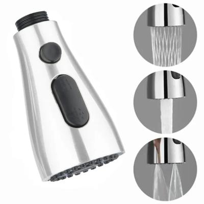 Pull Out Spray Shower Head Kitchen Spare Replacement Tap Sprayer 3 Modes Water Saving Universal Kitchen Faucet Head Aerator