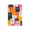 Cool Cats Canvas Painting Colorful Graffiti Mid-Century Modern Cat Wall Art Poster Decor Abstract Blue And Yellow Cat Room Decor