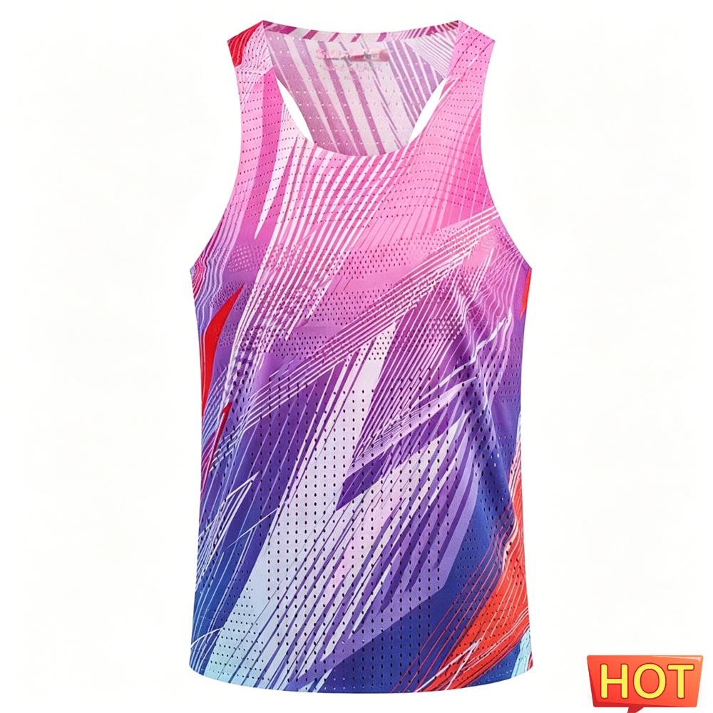 Summer Quick Dry Gym Clothing Mens Mesh Sports Tank Tops Bodybuilding Sleeveless T Shirt Fitness Stringer Tank top Running Vest