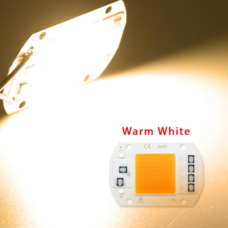 

COB LED Lights Chip AC110V 220V 10W 20W 30W 50W LED Lamps Chip For Garden Lighting Focus Spotlight Flood Lamps COB Bead LED 220V&10W теплый белый