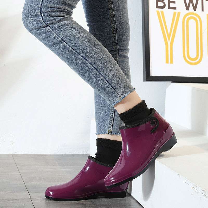 Rain shoes women's adult Korean version trendy fashion short tube waterproof, non-slip and wear-resistant spring and summer water shoes low-top rain