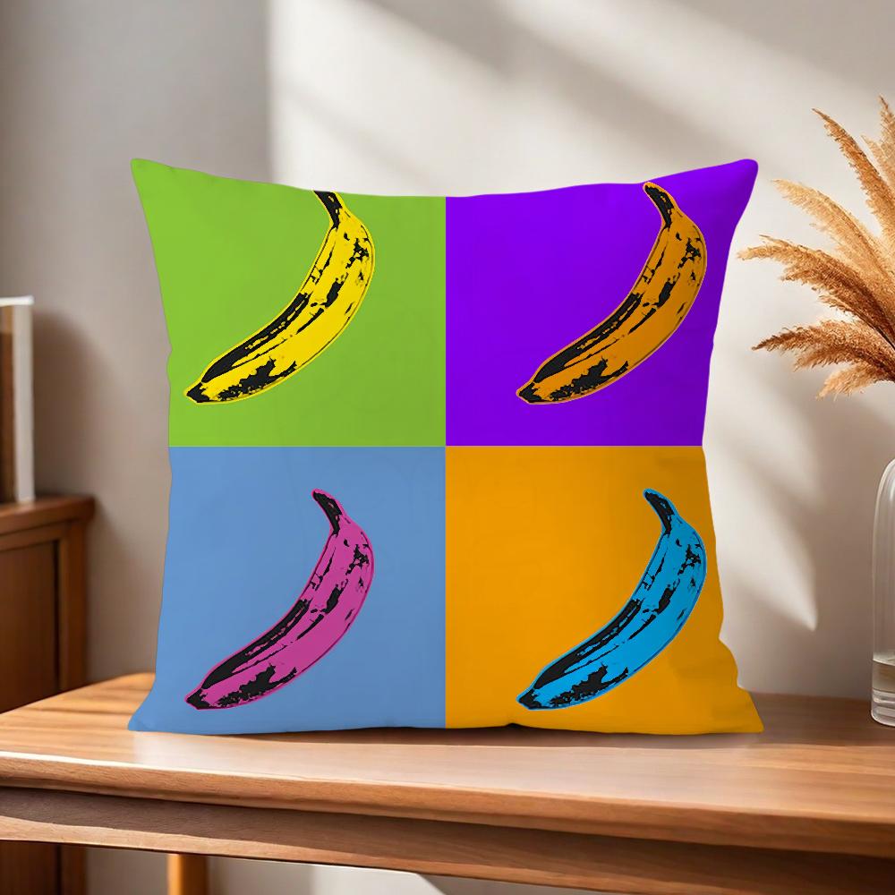 Komfortabelt mykt Blomster Warhol Putetrekk A-Andy for Sofa Stue Hjemmekontor Dekor og Beskyttende Pop-trekk
