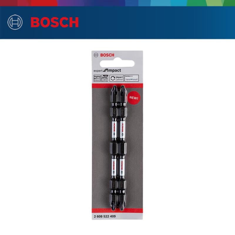 Bosch Professional Impact Screwdriver Bit Set, PH2 (2-pack) CN Plug (adapter Included)