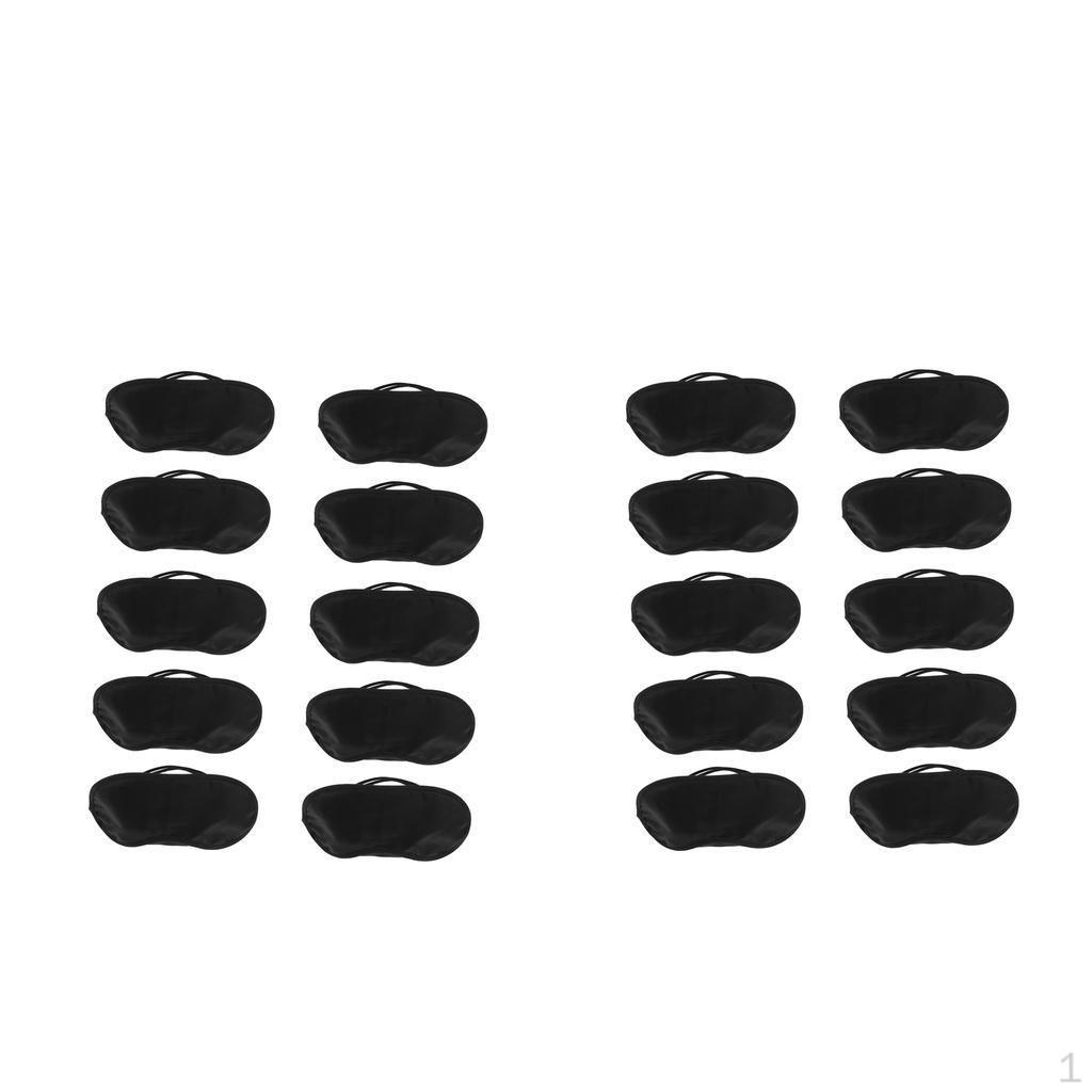 

20 Pieces Silk Sleep Black, Soft, Large Eye Cover for Sleeping, Travel