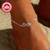 925 Silver Vintage Infinity Symbol Exquisite Unique Beach Ankle Chain