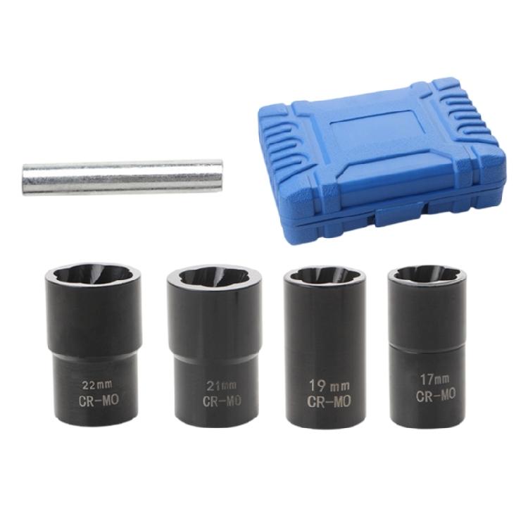 

5 Piece Corrosion Resistant Socket Set With Storage Case Extracts Rounded Fasteners From Vehicles Machinery 1