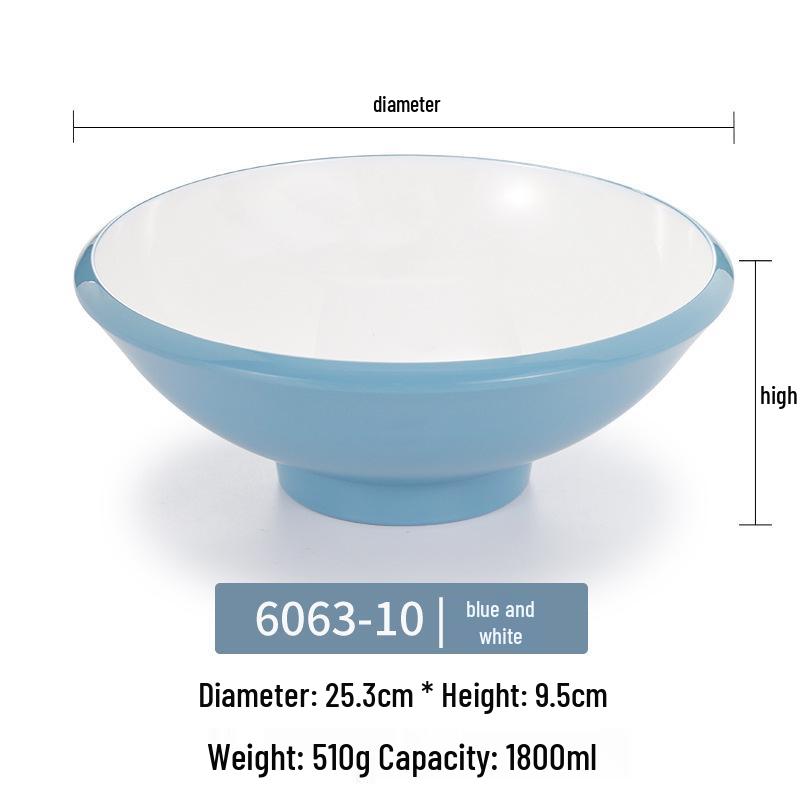Melamine Noodle Bowl for Noodle Restaurants: Ideal for Luosifen, Malatang, Rice Noodles, and Chongqing Xiaomian