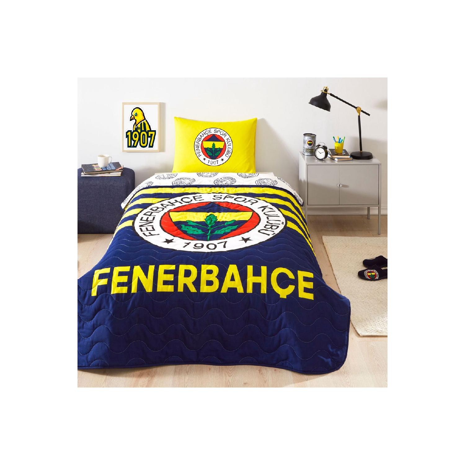 

Наволочка для односпальной кровати с лицензией Fenerbahe в полоску