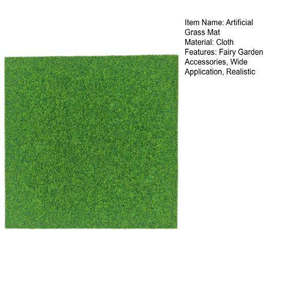 Kunstrasenmatte Märchengarten Kunstrasen Mikrolandschaft Rasenmatte Realistische Grünpflanzenmatte für Puppenhaus DIY Basteln Miniaturdekoration