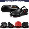 YEINSHAARS EVA High Quality Chef Shoes Non-slip Waterproof Oil-proof Kitchen Work Shoes for Chef Master Cook Restaurant Slippers
