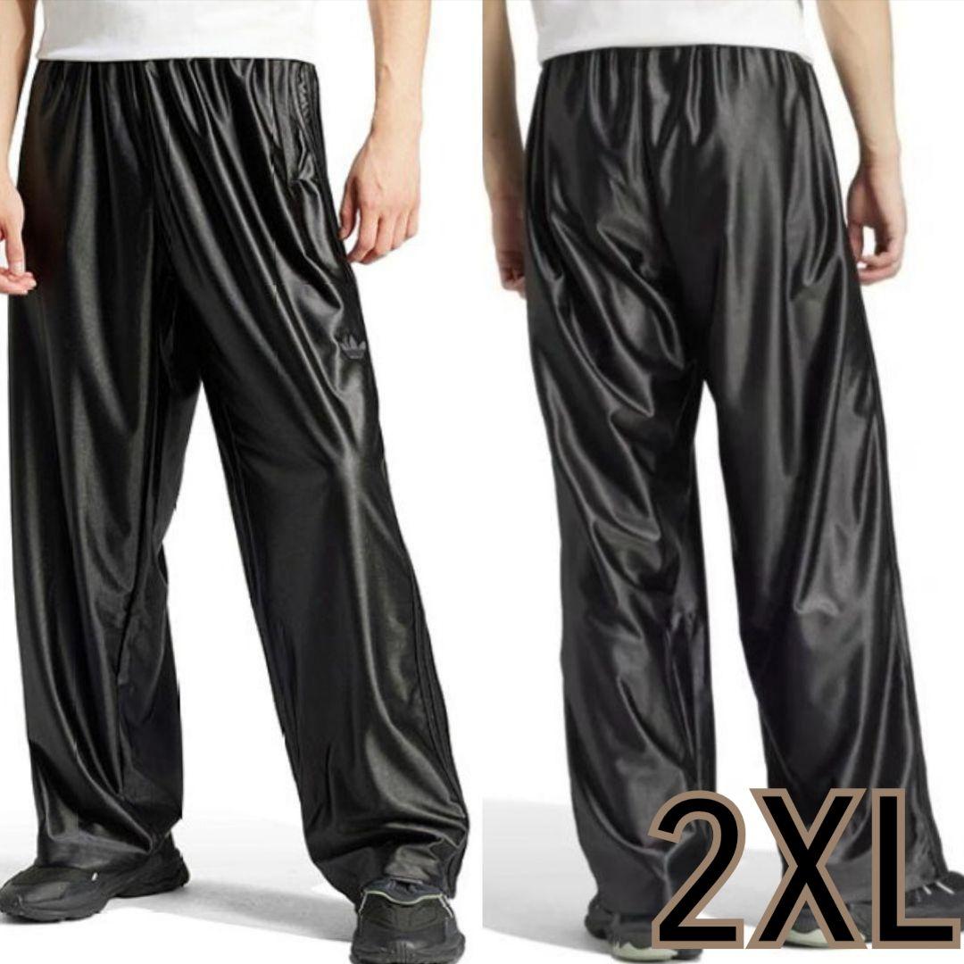 

[Б/У] Спортивные брюки Adidas оверсайз, с покрытием, широкие штанины, черные, 2XL