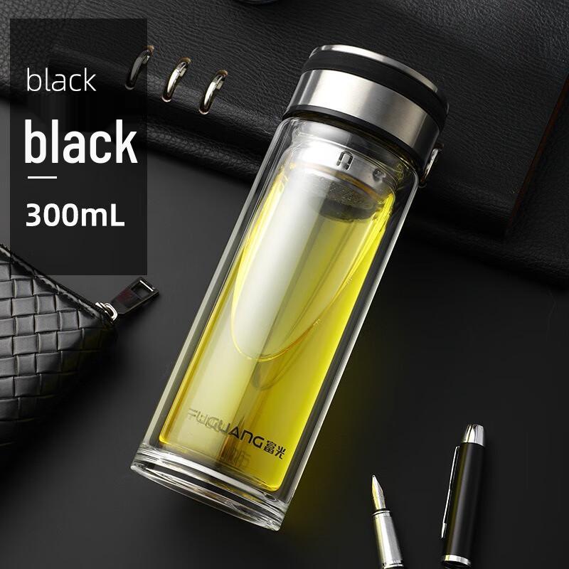 Fuguang Double-Wall Glass Tea Infuser Bottle 300ml