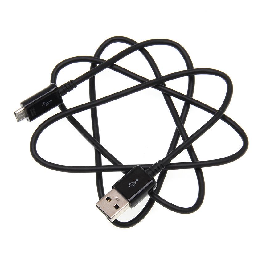 1m Micro USB Fast Charging Cable - Black/White for Android Devices (Supports S6, S4)