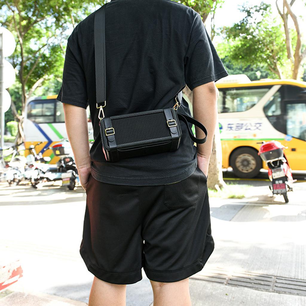 Alça de ombro PU couro capa protetora suporte para sem fio à prova de choque e elegante