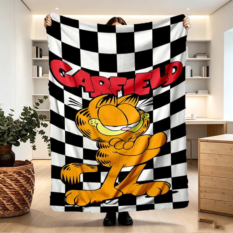 Garfield Print Blanket - Soft & Comfortable, for Bedroom, Travel, Sofa, Home Decoration - Birthday Christmas Gift for Friend