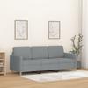 Vidaxl 3-Seater Sofa, Light Grey, 180 Cm, Upholstered In Fabric