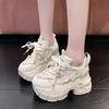 Fashion 9CM Autumn Women Casual Sports Shoes All-match Comfortable Women's Chunky Sneakers Breathable Mesh Spring High Platform Shoes