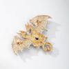 1Pcs Double Headed Dragon Brooch Blue White Porcelain Inspired Vintage Jewelry for Valentine's Day Gift Wear