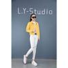 Spring Women's White Denim Jacket Casual Cropped Jean Coat