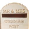 DIY Wooden Wedding Mailbox Post Box with Lock Rustic Hollow Gift Card Holder for Reception Wedding Anniversary Party