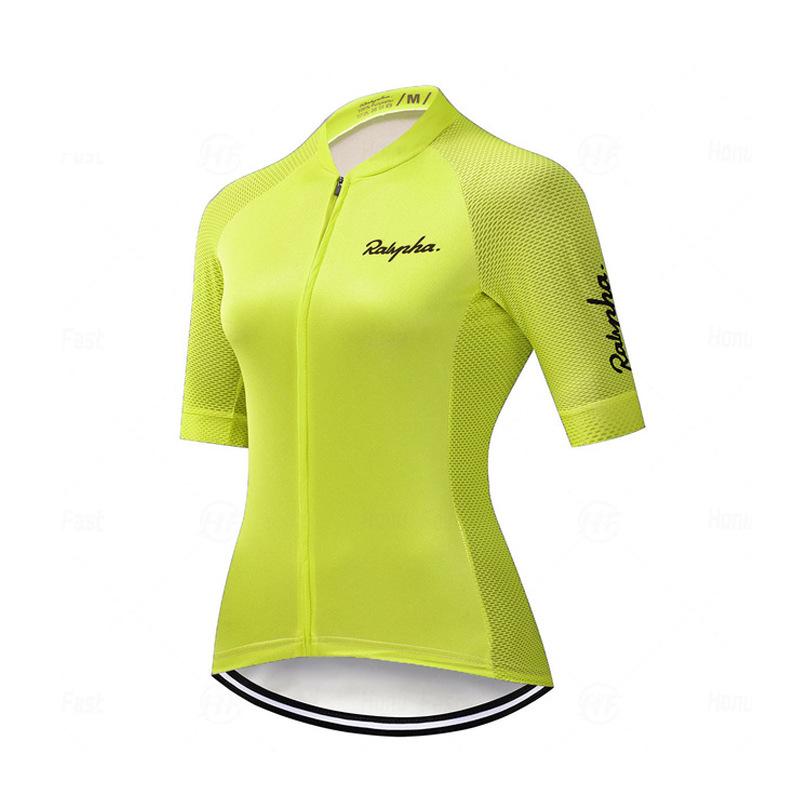 Women's Short Sleeve Cycling Suit Top Strap Shorts Road Bike Team Edition Summer