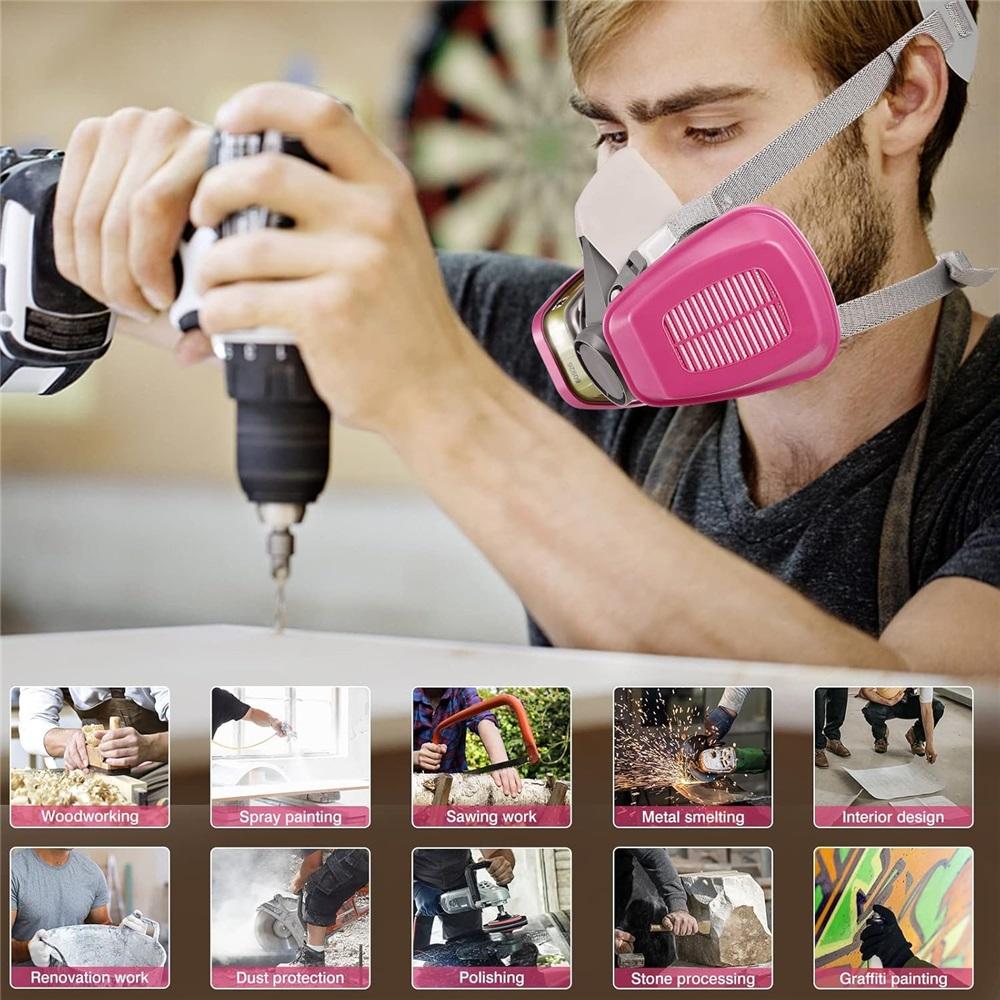 60926 Filter Cartridges for Respirator, Chemical Paint Organic Vapor Cartridges Filters Compatible with 6200, 6800, 7502, 7503 Respirator