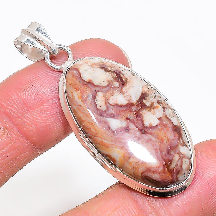 

Natural Bird Eye Jasper Gemstone 925 Sterling Silver Jewelry Pendant 2.05 AP-14045