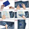 20Pcs Iron-on Jeans Patches with Sewing Repair Set Inside & Outside Strongest Adhesive Clothes Patches for Clothing