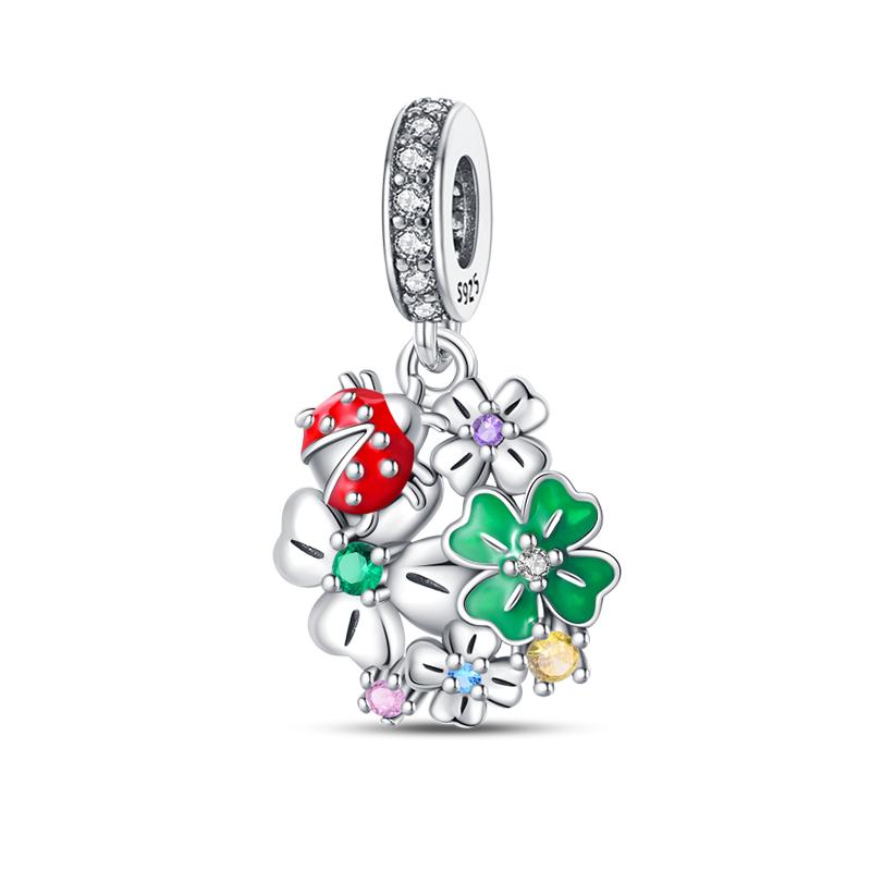 925 Silver Color Fashion Squirrel Maple Leaf Honey Autumn Series Charms Bead Fit 3mm 925 Original Bracelets Fine DIY Jewelry