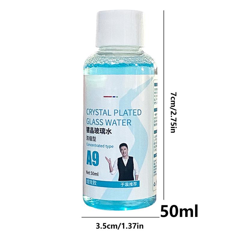 Limpiacristales para Coche 50ml Limpiador de Cristales Eliminador de Manchas de Agua Cristalizado Agua para Cristales Hidrofóbico Parabrisas de Coche Aceite