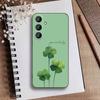 Four-leaf Clover Phone Case For Samsung Galaxy A73,21,22,32,71,53,52,51,80,5G Soft Black Cover