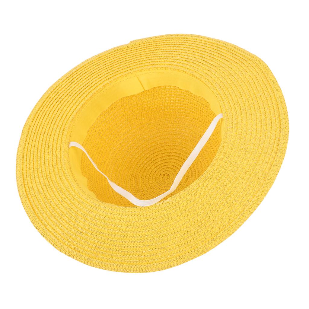 Straw Hat Wide Brim Sun Blocking Lightweight Woven Sun Hat for Fishing Beach Hiking Party Cosplay