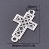 15pcs Crosses Charms Pendant Alloy Cross Metal Antique Silver Color Pendants Making DIY Handmade Jewelry Components Accessories