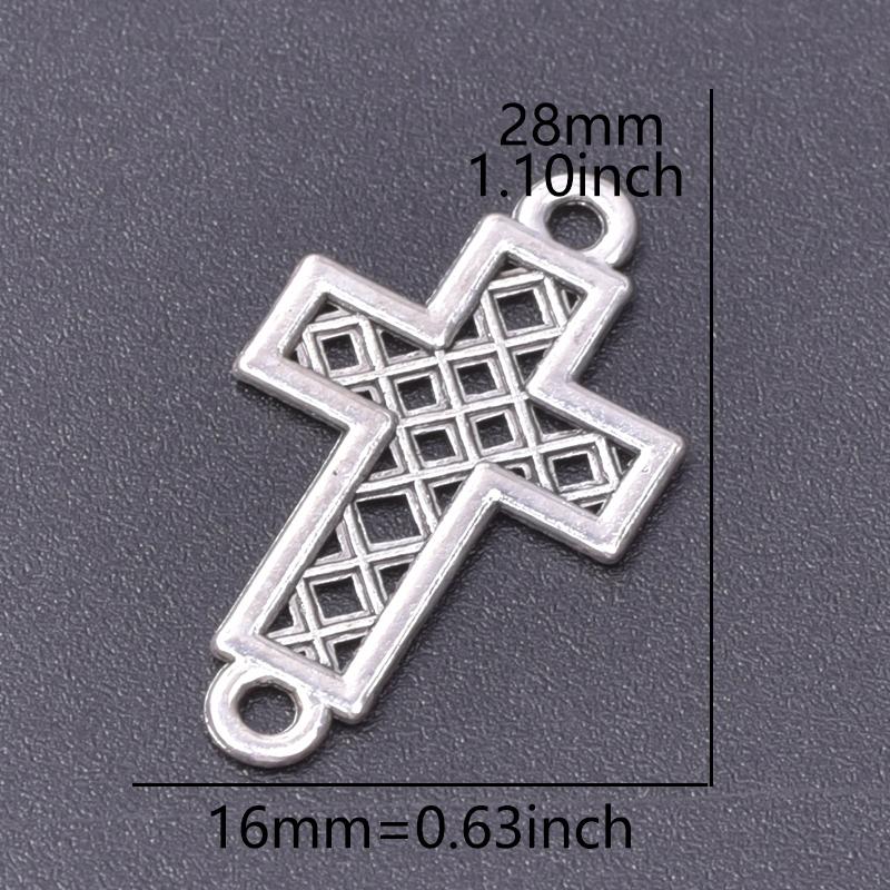 15pcs Crosses Charms Pendant Alloy Cross Metal Antique Silver Color Pendants Making DIY Handmade Jewelry Components Accessories