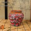 Hand-Painted Terracotta Flower Pots - Breathable Red Clay, Unglazed, Large Diameter, Creative Folk-Inspired Vases for Green Plants.