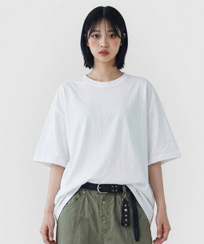 Hapeunain Modern Basic Plain Short Sleeve T-Shirt I05Brd_Hbx11329
