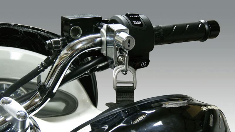 Kijima Motorcycle Parts Helmet Lock Holder Steel Anti-Theft GROM/PCX Plated 303-1530