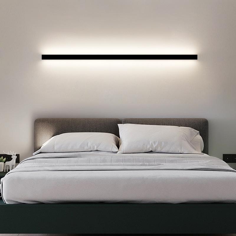 Wall Light Modern Minimalist Indoor Wide Long Stric LED Light Living Background Personality Bedroom Bedside Aisle Wall Lamp
