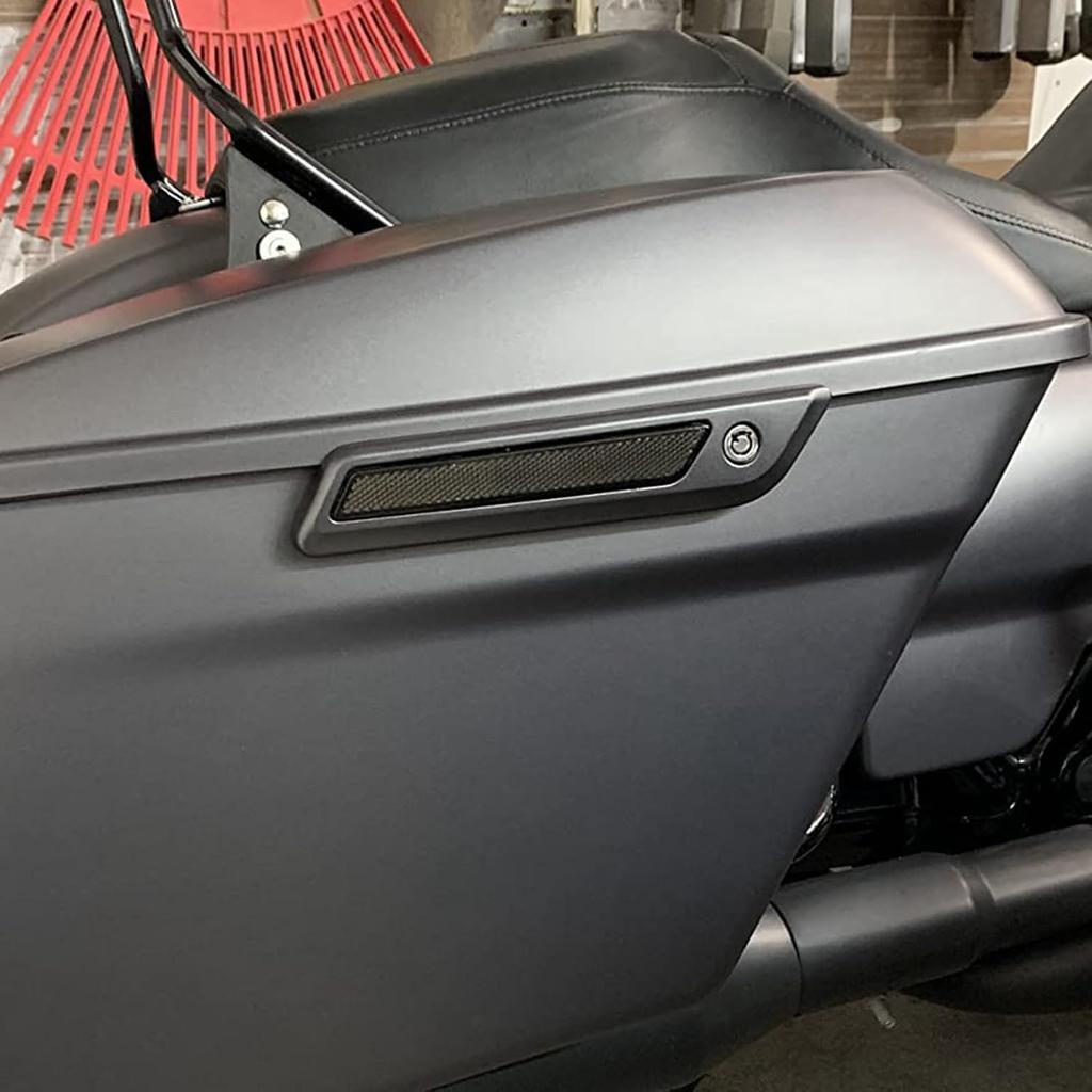 HDBUBALUS Motorcycle Saddlebag Reflector Inserts Fit for Harley Touring Street Glide Electra Glide Road Glide Road King Ultra Limited 2014-2025 Smoke