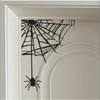 Spider Web Corner Wall Decal with Hanging Spider Design for Door Frame and Wall Decoration Suitable for Indoor Use