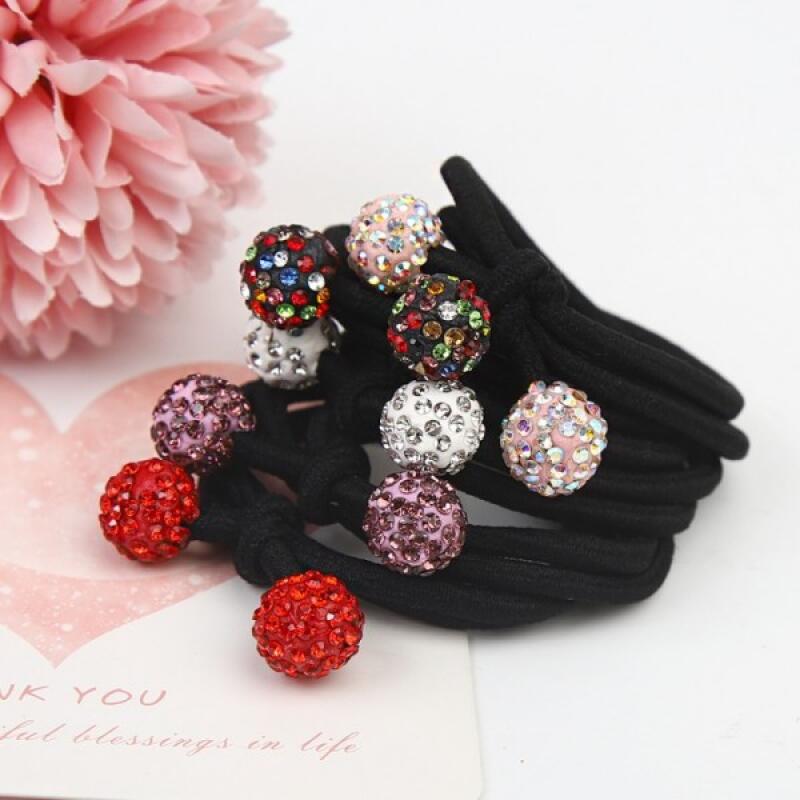 Mini cubic ball hair band pink(d)