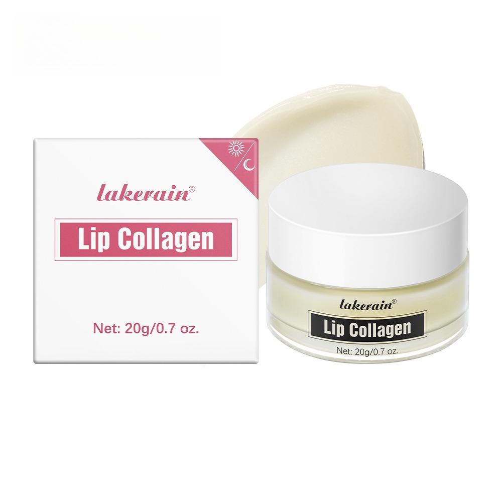 Kollagen Lippenbalsam Maske 20g Tag Nacht Lippenpflege Feuchtigkeitsspendend Glättend Lippenfältchen Korrektur Lippenbehandlung