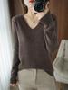 Korean Style Plus Size Women's Red Knit Sweater - Autumn Long Sleeve Base Layer