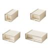 Storage Box Drawer-type Dustproof Container Stackable with Clear Display Case for