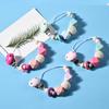 Baby Clips Holder Wooden Teething Beads for Girls Boys
