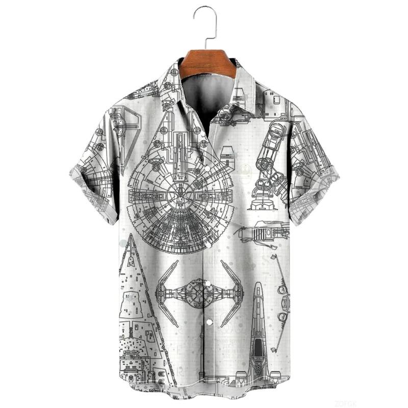 Retro Hawaiian Social Summer Classic Men s Shirt 3D Map Printed Men s Polo Men s Casual Fashion Shirt S